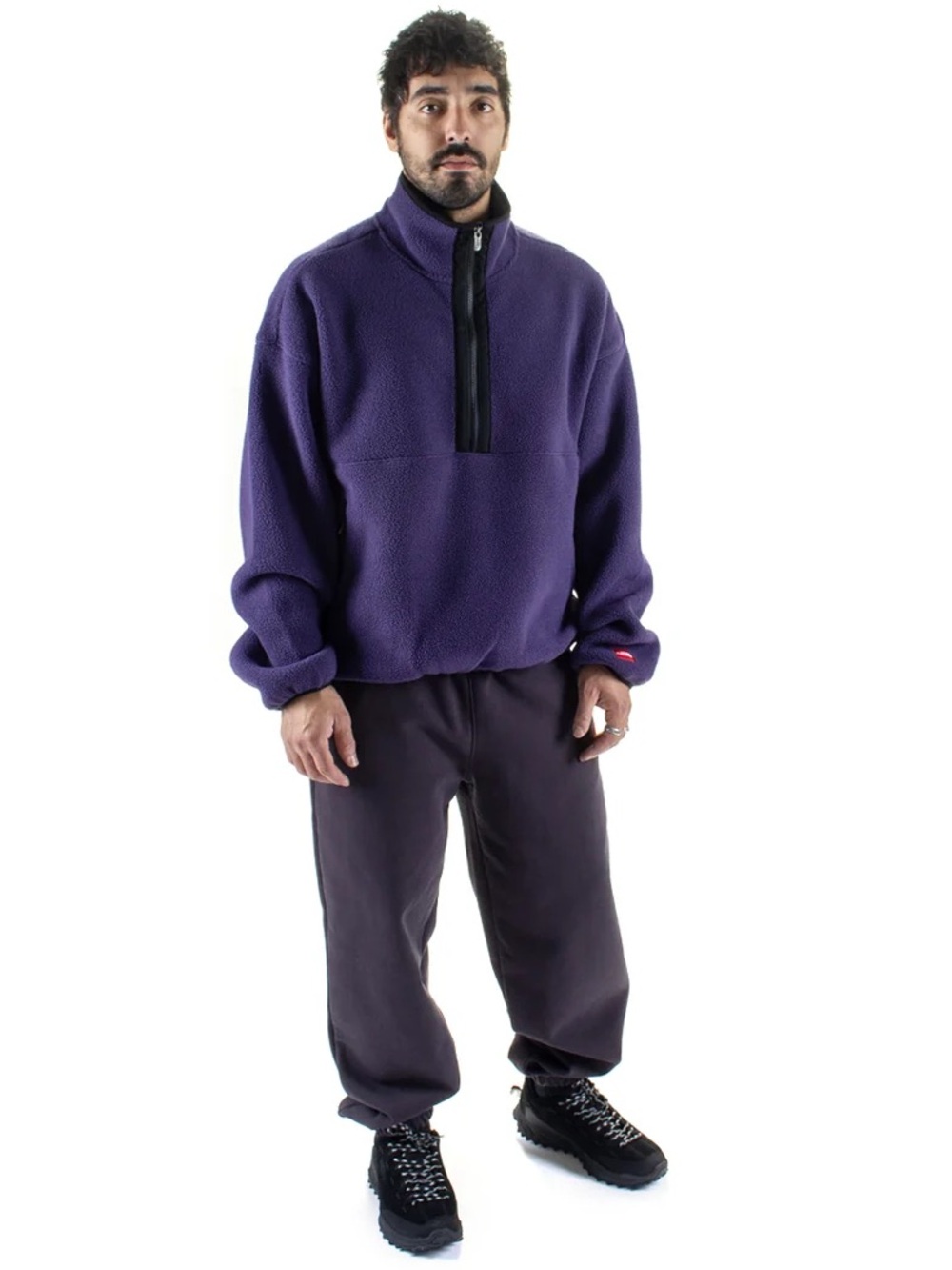 NWOT The North Face Eternal Purple Red Box 1/2 Zip Fleece Pullover- Men's Size L